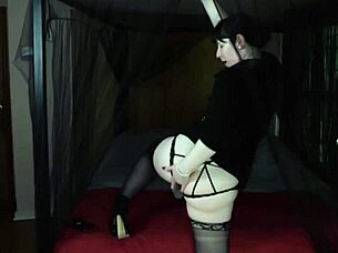 housewife moans, double penetrate my shaved pussy with toys