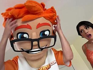 in the bouncing apartment, daya dares a cowgirl romp with the porndude during casting