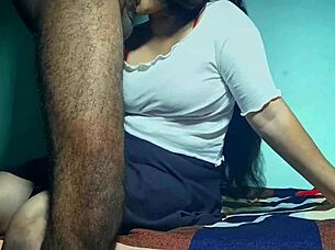 desi girlfriend felt so good getting hard blowjob and fucked