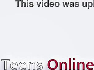 Naughty college girl slurps sloppy head at the party with blue eyes.