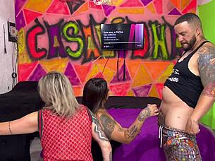 Virgin Sucks And Fucks Better Than Woman, Surprising Big Tits Friend In Extreme Homemade Scene