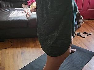 Hot Mature Milf Strips for Morning Yoga