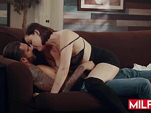 Lewd girl engages in roleplay with her husband using strap-on.