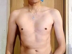 Skinny Guy With Big Monster Cock Masturbates Solo In Raw Intense Session