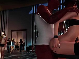 Public Pleasures On Barstool With Intense Bang