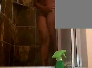 Horny young ebony teen 18+ shows pussy