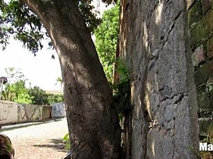 Watch Her Scream As He Pounds That Big Ass Outdoors!