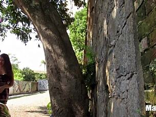 Watch Her Scream As He Pounds That Big Ass Outdoors!