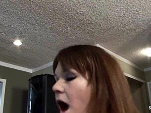 Freckled Ginger Step-Sister Seduces Big Dick Classmate For First Interracial Fuck