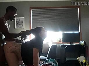 Destiny 18+ rubs her pussy through wet panties.