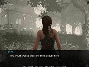 Obedient play in Tomb Raider with big tits domination