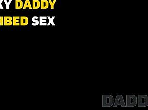 Horny old man deceives with fake illness to fuck girlfriend in cowgirl position