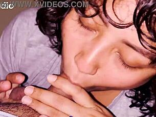 Beautiful Latina Stepsister Frid Sucking Cock And Swallowing Cum