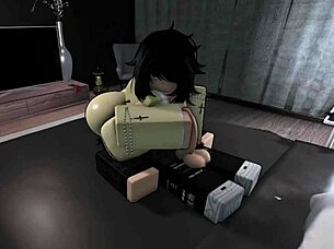 fucking and cumming hard in roblox with tomoko