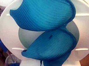 Step sister in 40dd bra receives cumshot