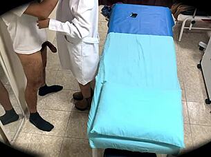 Security camera catches cute mexican babe in hospital doggystyle orgasm