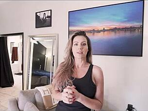 Feeling the passion as Coco Vandi teases me in the bedroom, moaning from our blackmailed encounter.