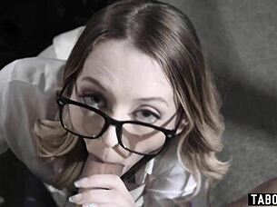 Lily Larimar, the petite cheerleader, gets COMPLIMENTED by her MUCH OLDER teacher Ryan Driller in a TABOO encounter.