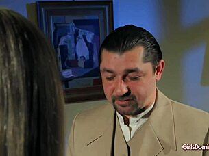 Lea in lingerie dominated for cash blowjob and bdsm.