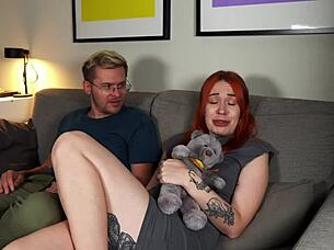 comforting my friend's ex-girlfriend with some college redhead fucking 😏