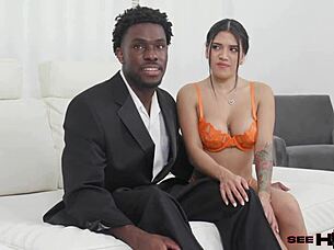 Can She Worship His Big Cock?