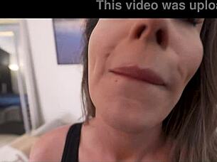 Feeling the passion as Coco Vandi teases me in the bedroom, moaning from our blackmailed encounter.