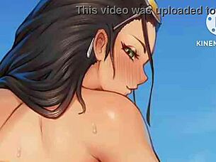 Nico Robin dominates with intense face sitting. 😏