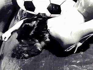 blonde stripper wants her girl to lick this dildo clean