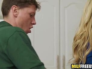 Young guy uses milf realtor freely in front of girlfriend