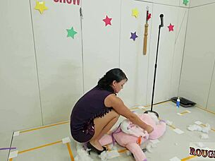 Ladygirl screams in BDSM vibrator punishment!