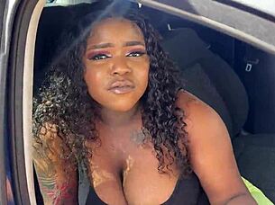 Big Ass Ebony Fucked Through Hole In Tight Shorts At Car Wash