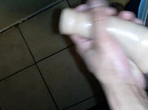 latina solo uses big cock in pocket pussy for masturbation