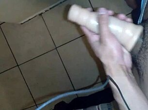 latina solo uses big cock in pocket pussy for masturbation