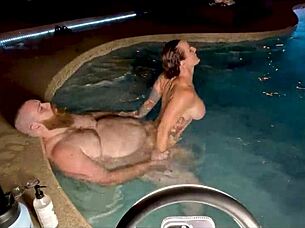 hardcore threesome in hot tub with jasper nyx and luci power