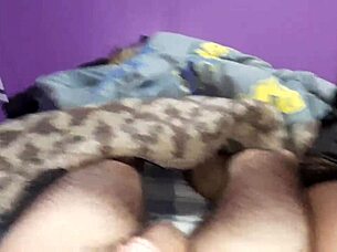 I Love Sucking My Boyfriend's Penis Under The Sheets With Mommy Watching!