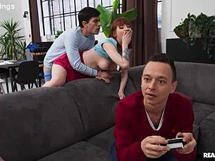 hey, wanna grind with this redhead gamer in doggystyle for reality kings?