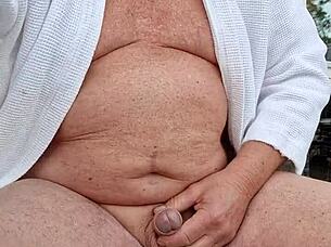 chris hanging out outside with friends 😊