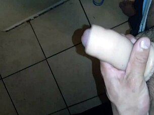 latina solo uses big cock in pocket pussy for masturbation