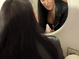 Hot Step-Mom In Leather Outfit Experiences Intense Pleasure From Step-Son's Attention