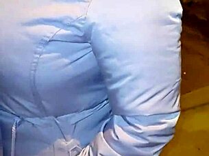 My stepmother gives intense blowjob on the street.