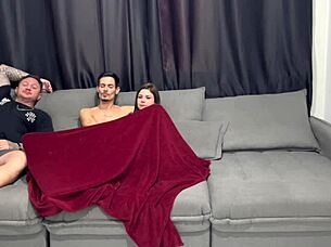 my boyfriend's uncle left, so we fucked hard in the skirt 😏