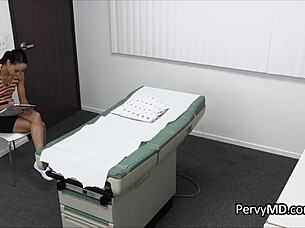 sexy ebony teen 18+ patient gets fingered and fucked by doctor in hospital. interracial amateurs scene.