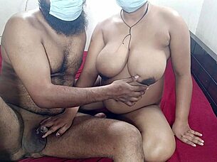 indian mature woman chats with her boyfriend at home