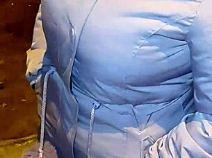 My stepmother gives intense blowjob on the street.