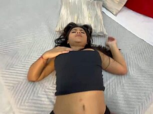 i watch this athletic latina morena undress during workout interview.