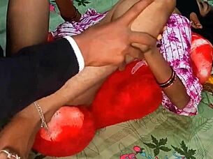 A boss and secretary share a private moment at the office