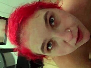 Amber kneels before her daddy in a homemade scene