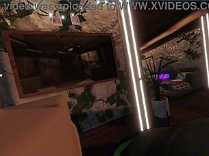 hot girl gets through rip in her jeans