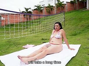 My Friend Puts Sun Spray On My Ass And Fucks Me Hard!