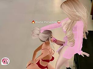 Does the teacher punish her student with lesbian sex?